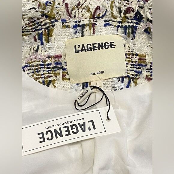 L'AGENCE Angelina Woven Crop Jacket size 0 - Picture 14 of 15